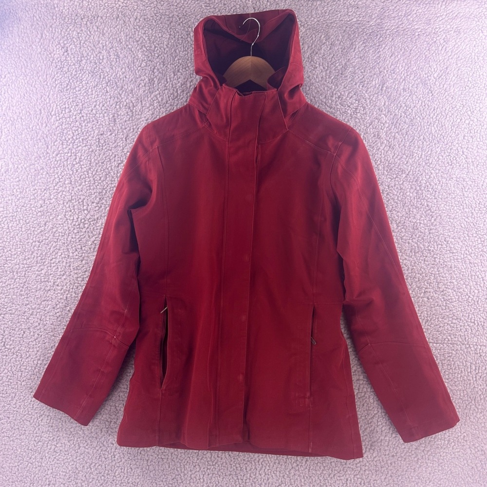 Patagonia Womens H2No Waterproof Hooded Shell Jacket Red Small 9654